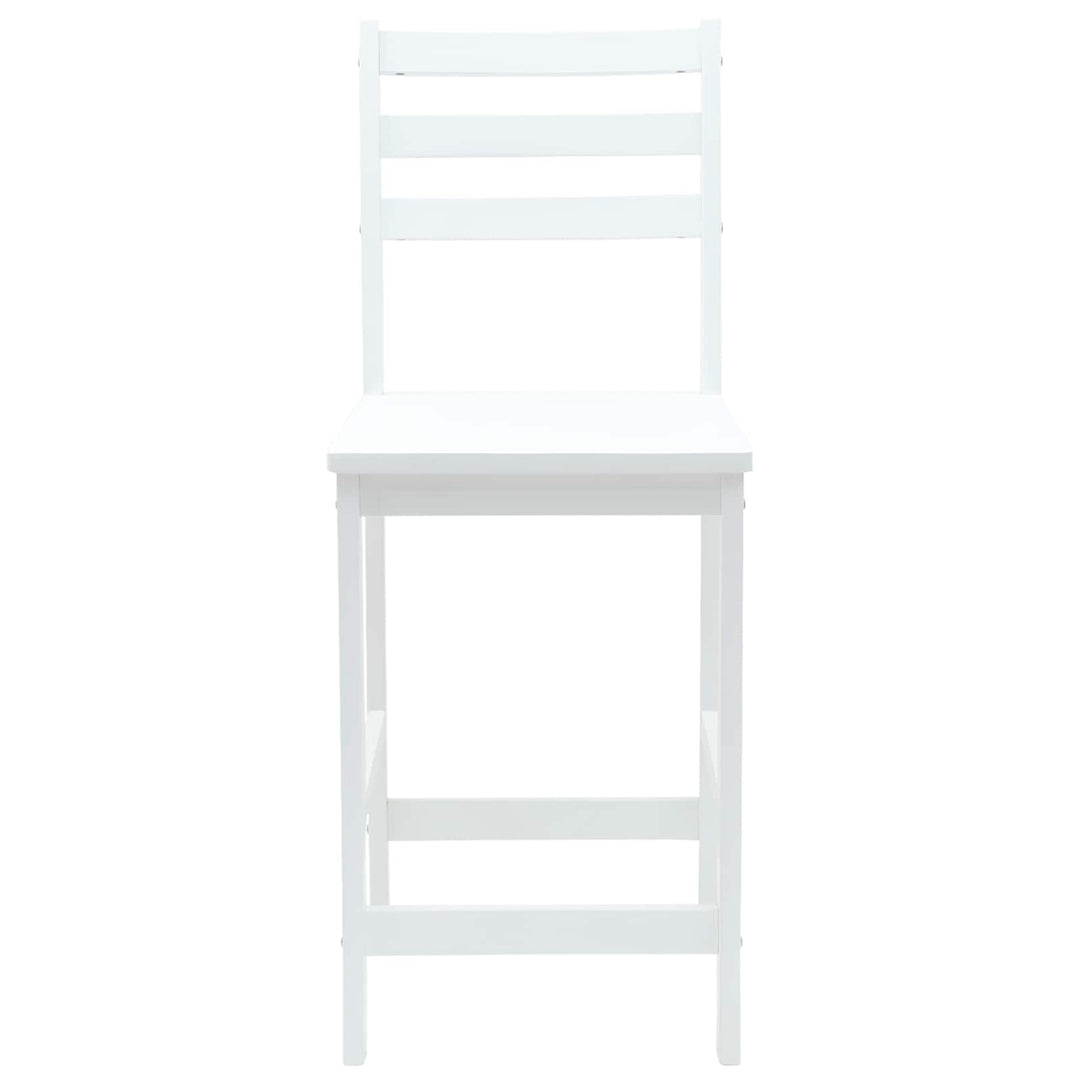 Spisestole 2 pcs Hvid 40 x 47,5 x 99,5 cm Massiv Gummitræ