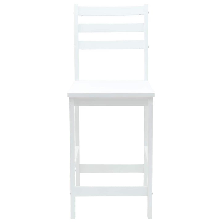 Spisestole 2 pcs Hvid 40 x 47,5 x 99,5 cm Massiv Gummitræ