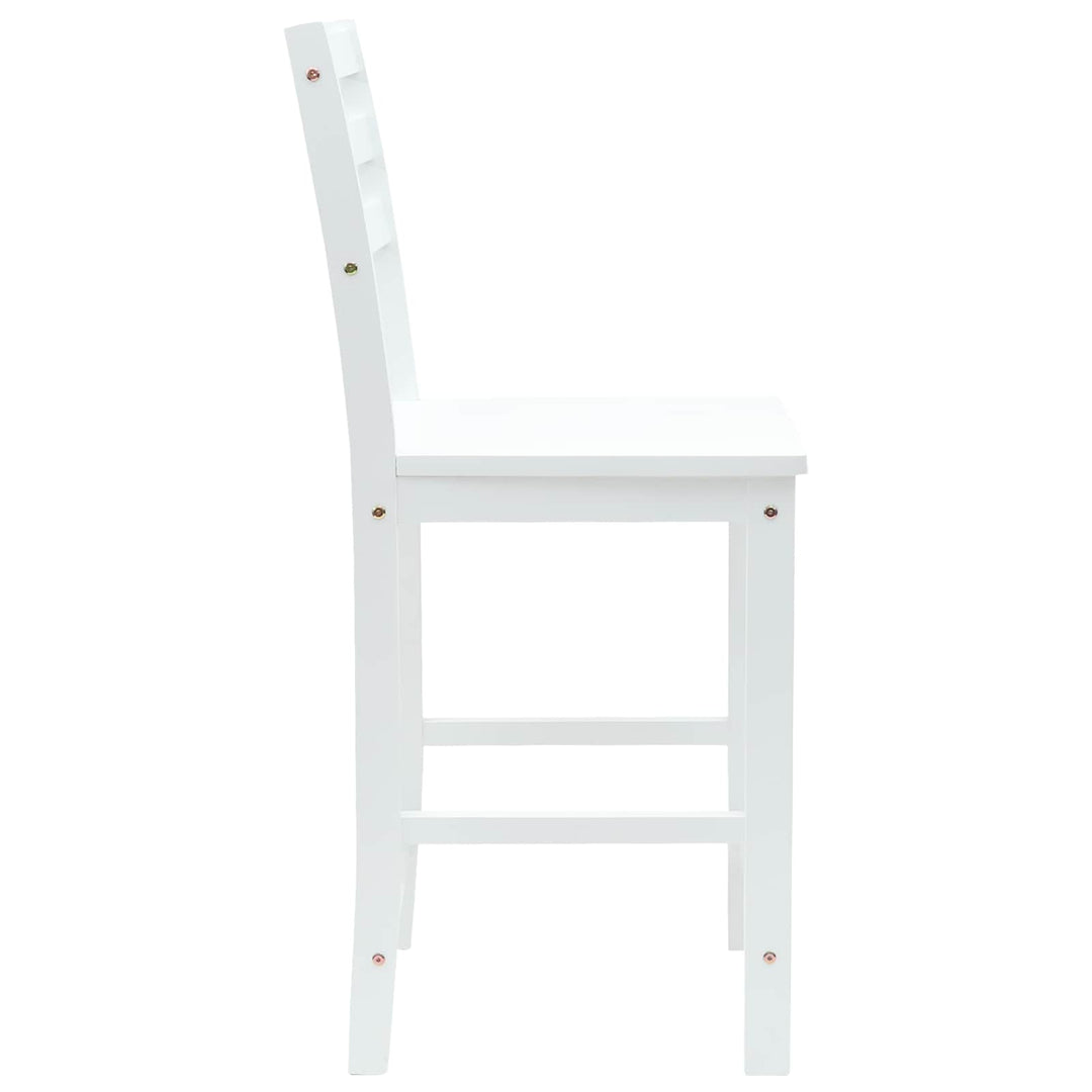 Spisestole 2 pcs Hvid 40 x 47,5 x 99,5 cm Massiv Gummitræ
