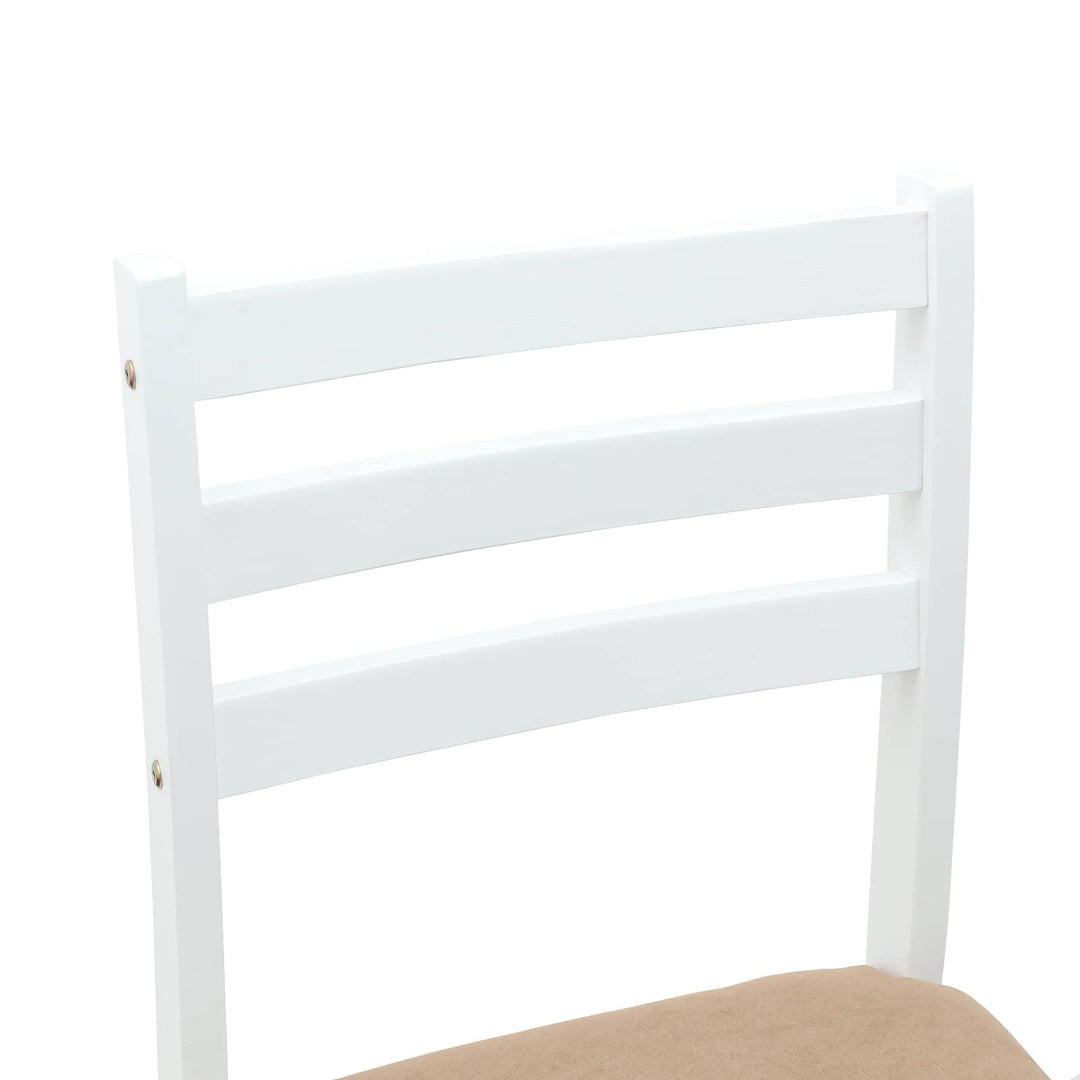 Spisestole 2 stk. Massiv Gummitræ Hvid 40 x 47,5 x 99,5 cm