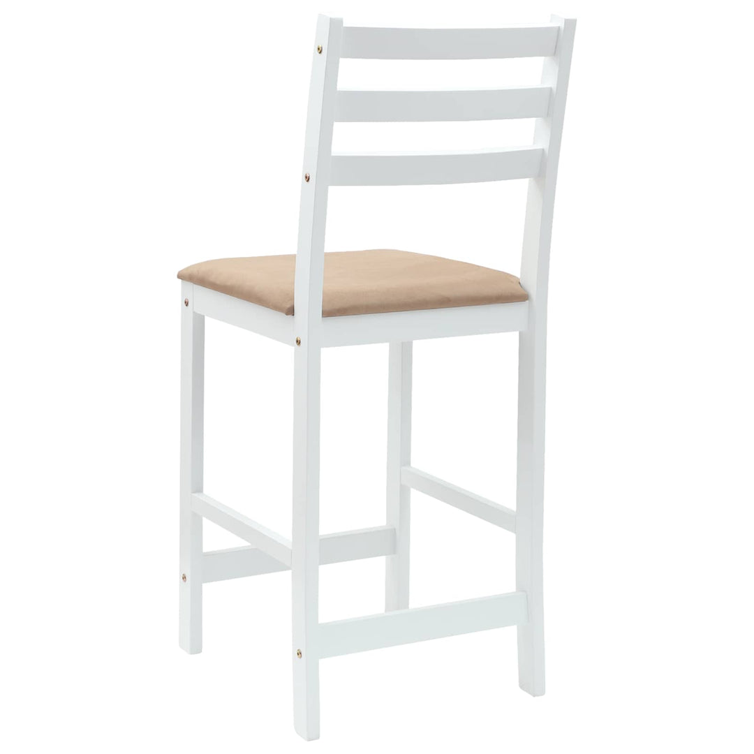 Spisestole 2 pcs Hvid 40 x 47,5 x 99,5 cm Massiv Gummitræ