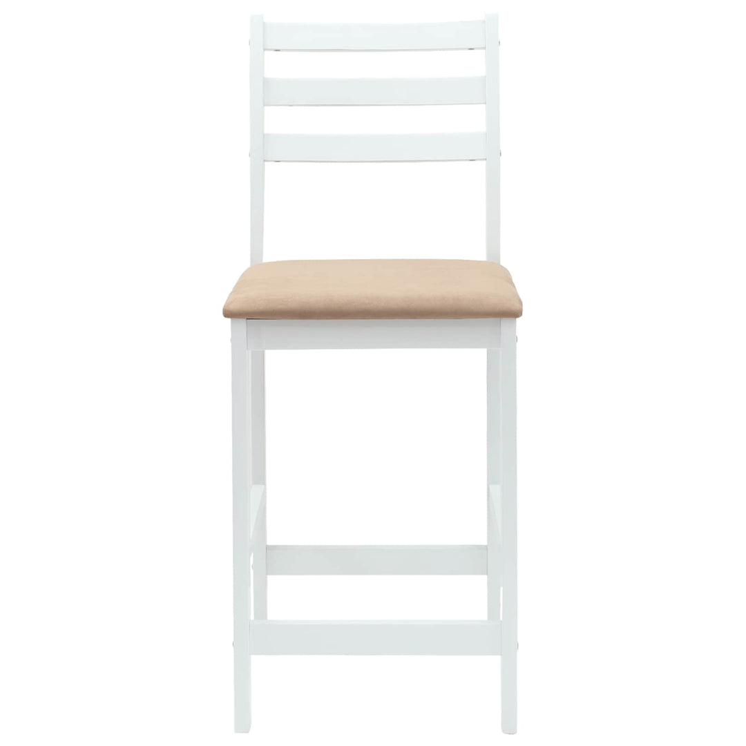 Spisestole 2 pcs Hvid 40 x 47,5 x 99,5 cm Massiv Gummitræ