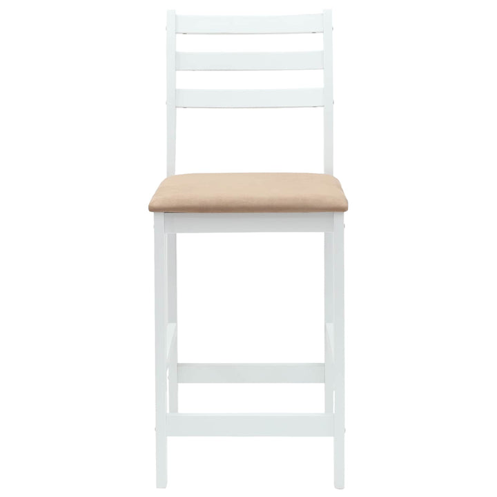 Spisestole 2 pcs Hvid 40 x 47,5 x 99,5 cm Massiv Gummitræ
