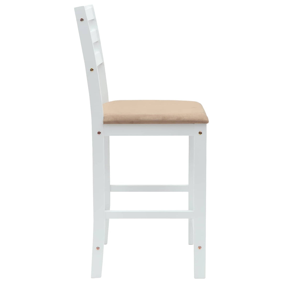Spisestole 2 pcs Hvid 40 x 47,5 x 99,5 cm Massiv Gummitræ