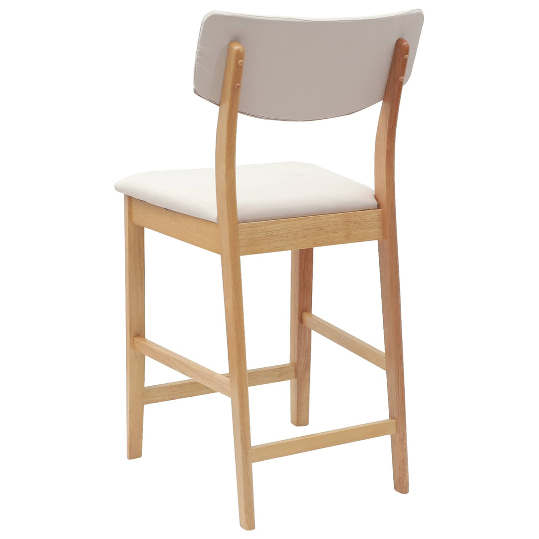 Spisestole 2 pcs Naturfarvet 48 x 49 x 95 cm Massiv Gummitræ