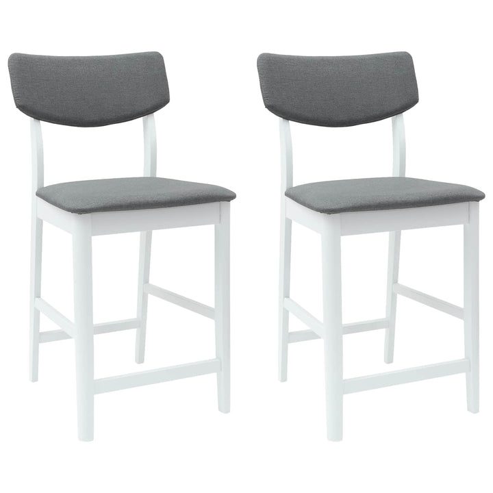 Spisestole 2 pcs Hvid 48 x 49 x 95 cm Massiv Gummitræ