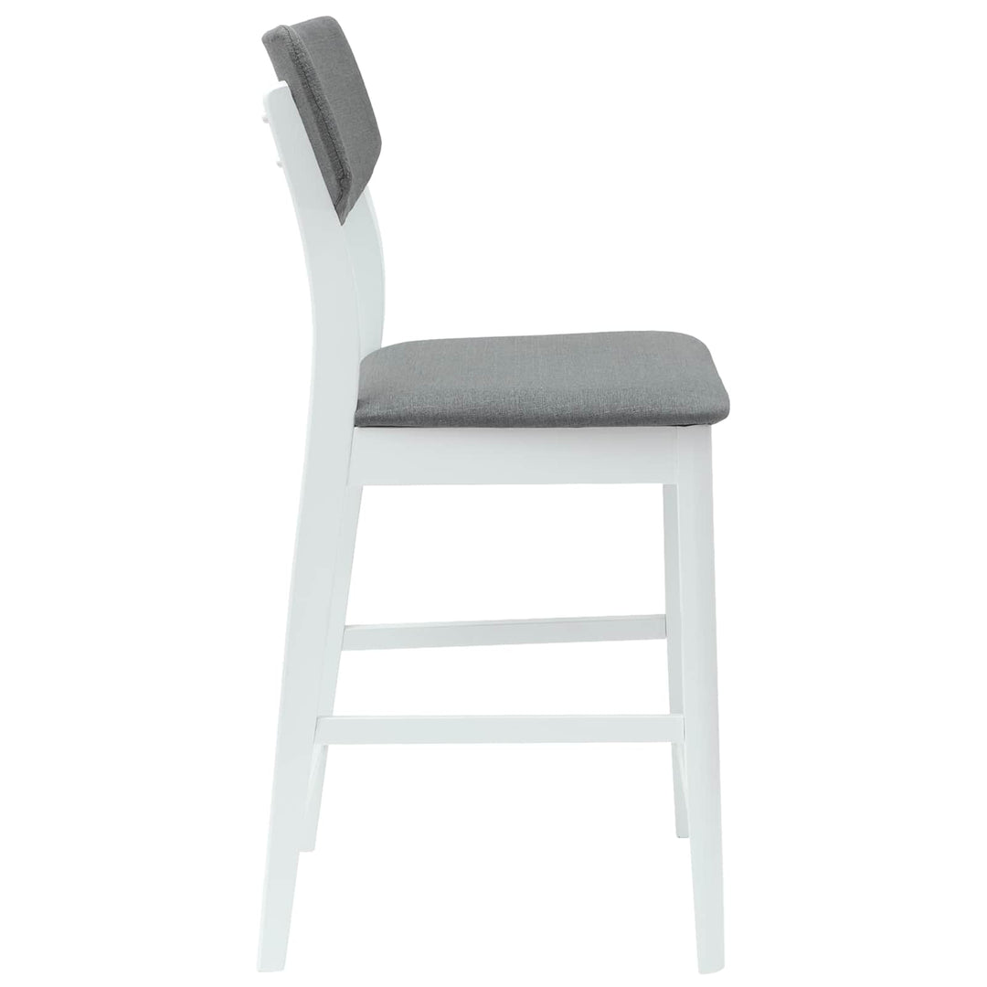 Spisestole 2 pcs Hvid 48 x 49 x 95 cm Massiv Gummitræ