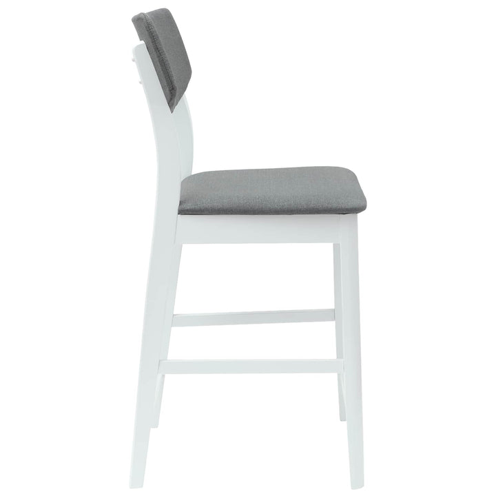 Spisestole 2 pcs Hvid 48 x 49 x 95 cm Massiv Gummitræ