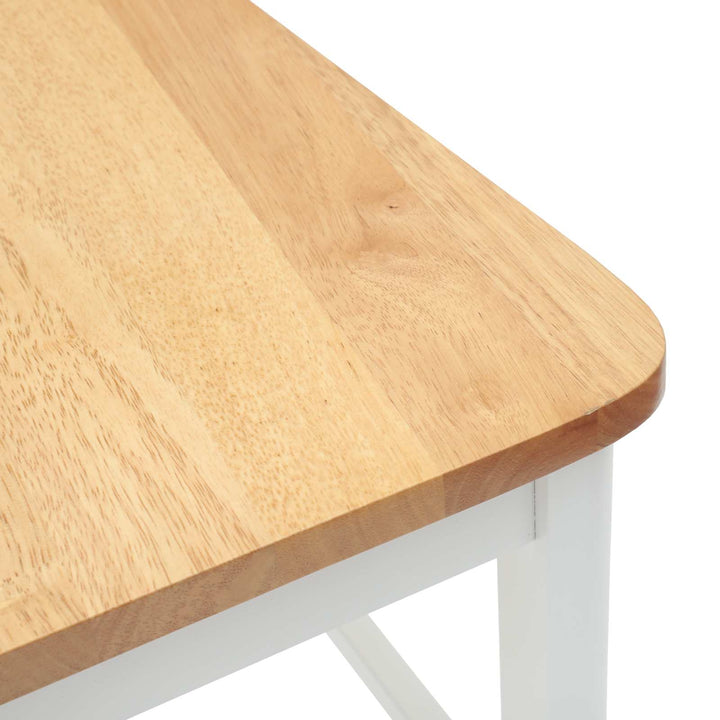 Spisestole 2 stk. Massiv Gummitræ Hvid 48 x 49 x 95 cm