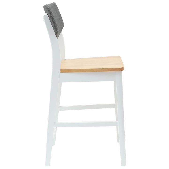 Spisestole 2 pcs Hvid 48 x 49 x 95 cm Massiv Gummitræ