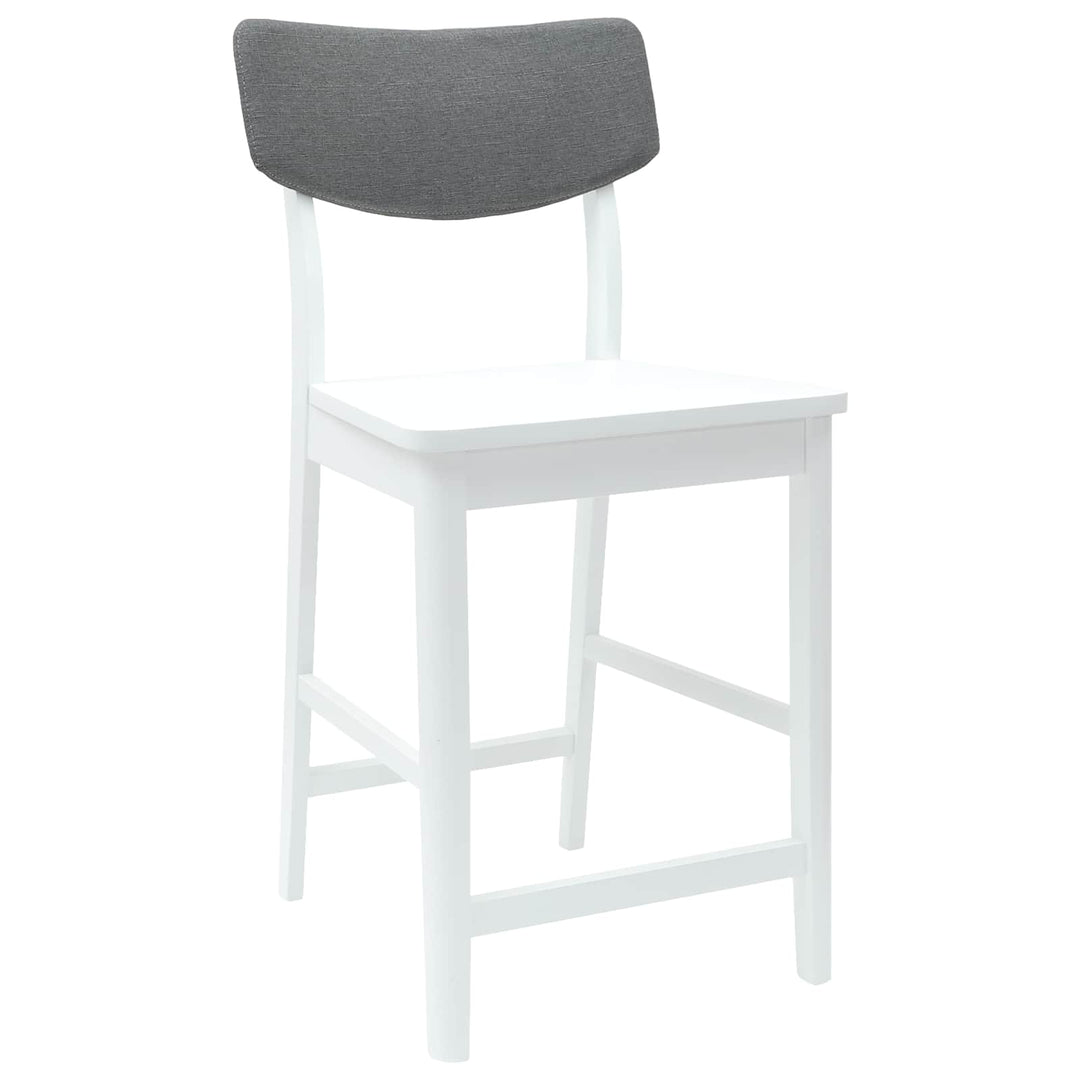Spisestole 2 pcs Hvid 48 x 49 x 95 cm Massiv Gummitræ