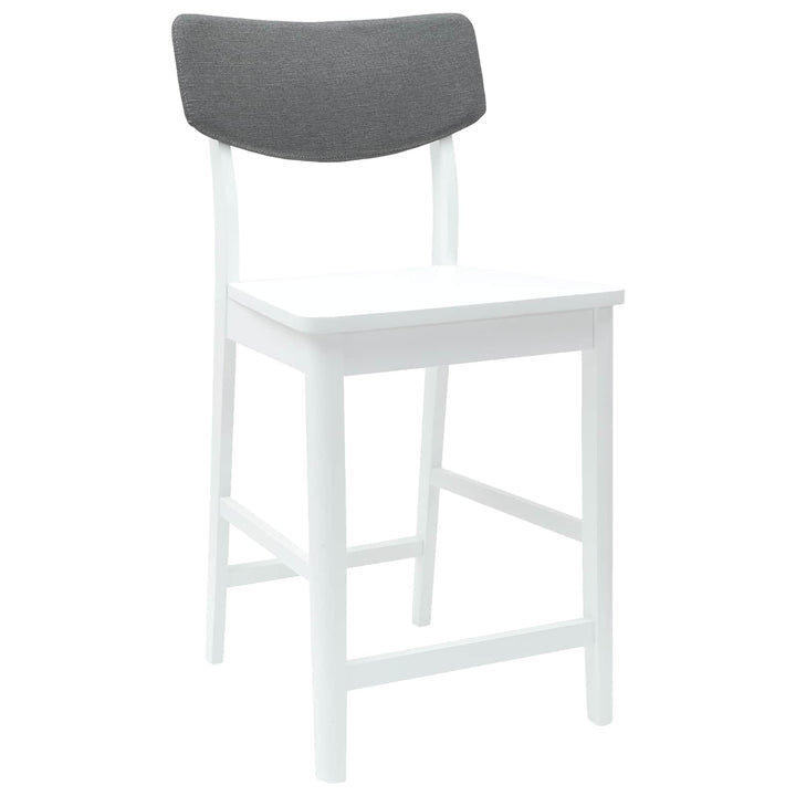 Spisestole 2 pcs Hvid 48 x 49 x 95 cm Massiv Gummitræ