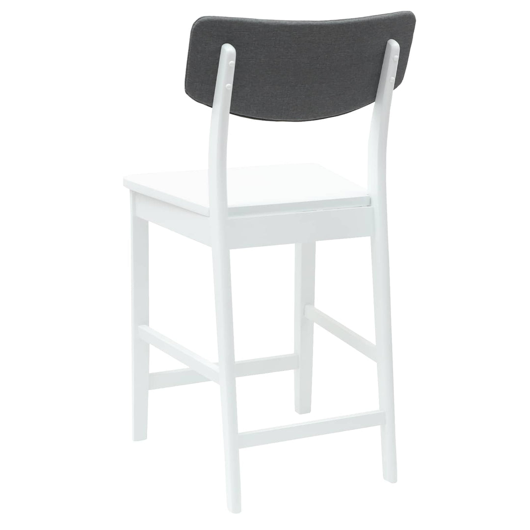 Spisestole 2 pcs Hvid 48 x 49 x 95 cm Massiv Gummitræ