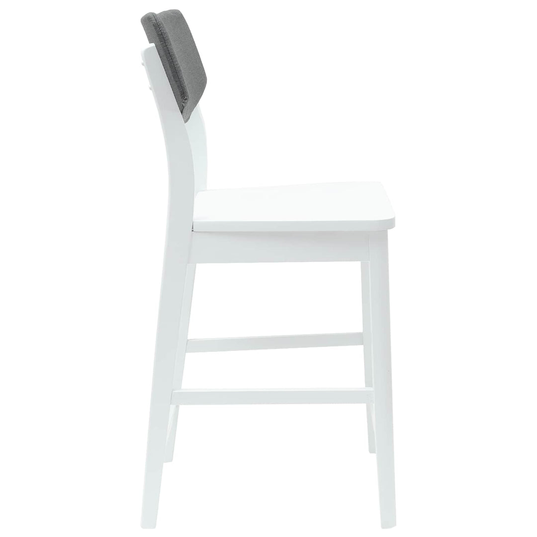 Spisestole 2 pcs Hvid 48 x 49 x 95 cm Massiv Gummitræ
