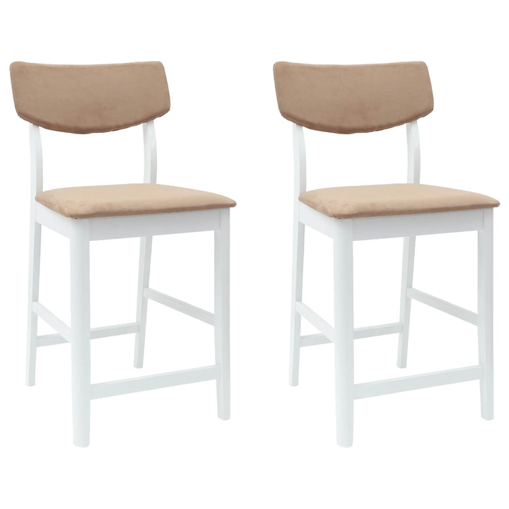 Spisestole 2 pcs Hvid 48 x 49 x 95 cm Massiv Gummitræ