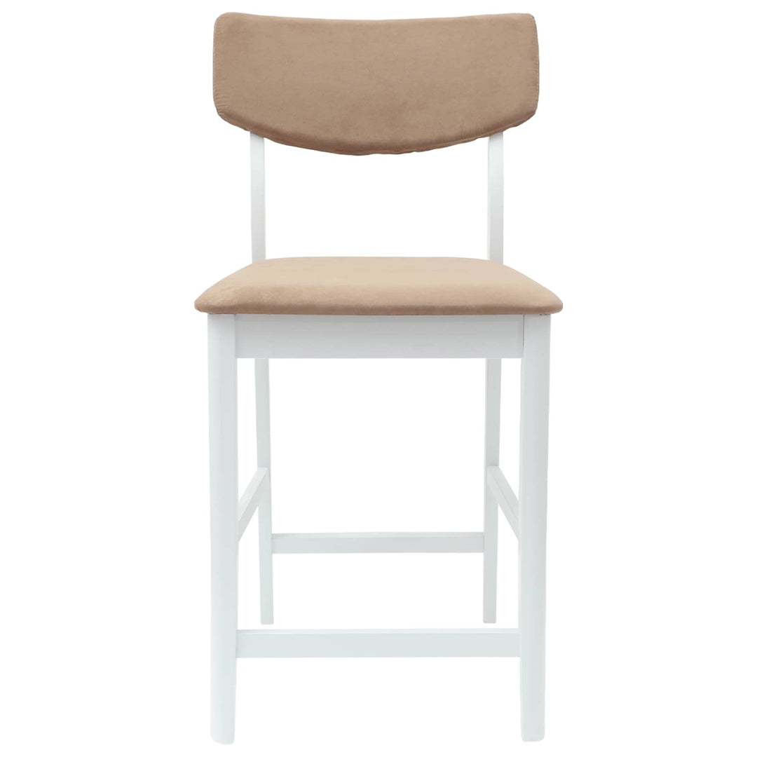 Spisestole 2 pcs Hvid 48 x 49 x 95 cm Massiv Gummitræ