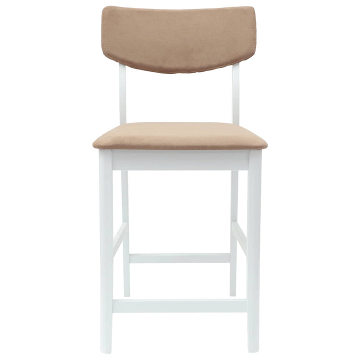 Spisestole 2 pcs Hvid 48 x 49 x 95 cm Massiv Gummitræ