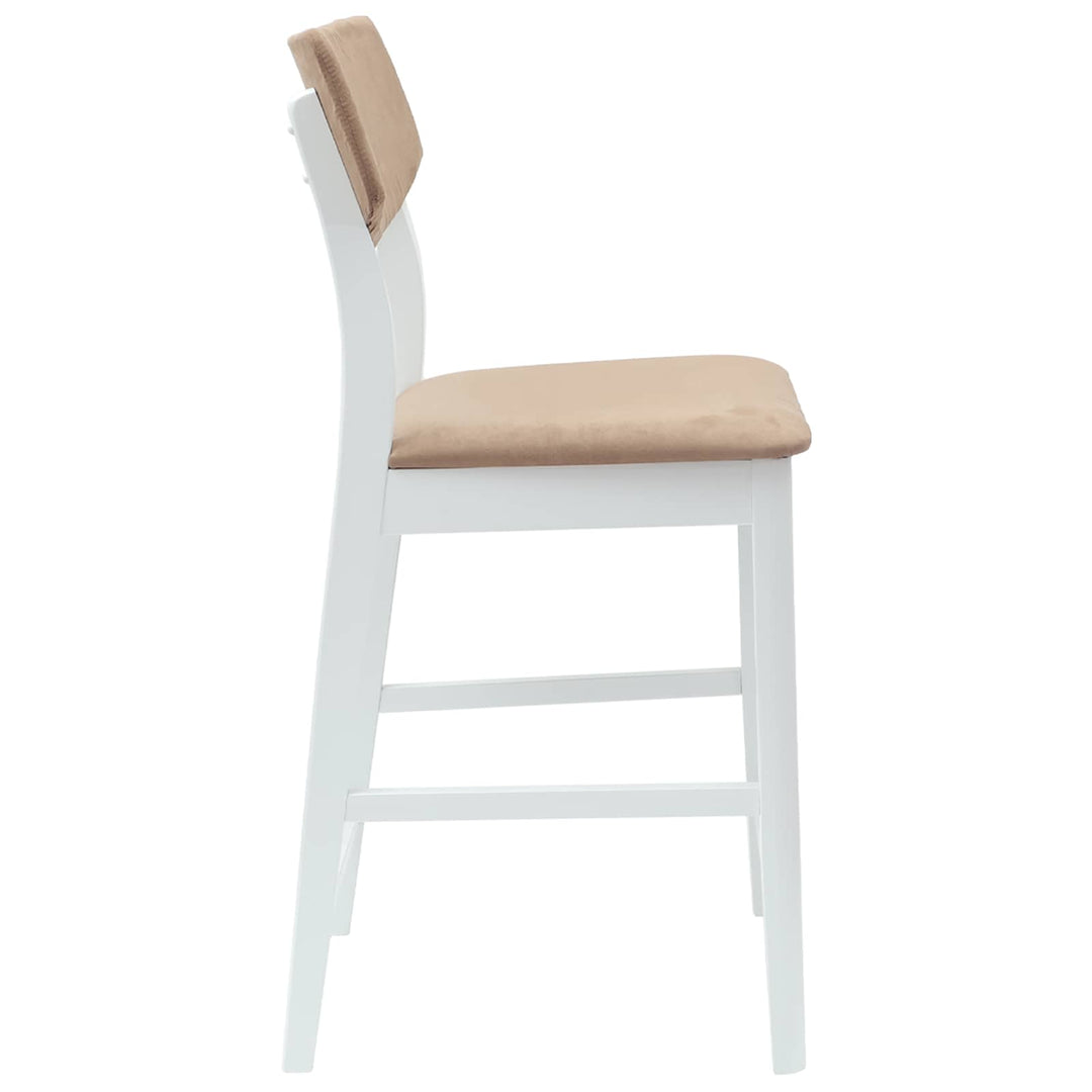 Spisestole 2 pcs Hvid 48 x 49 x 95 cm Massiv Gummitræ