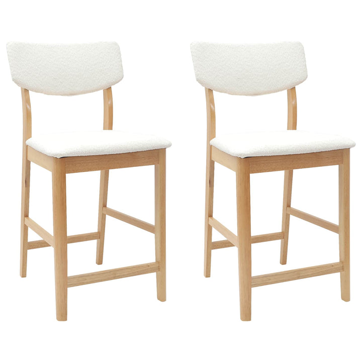 Spisestole 2 pcs Naturfarvet 48 x 49 x 95 cm Massiv Gummitræ