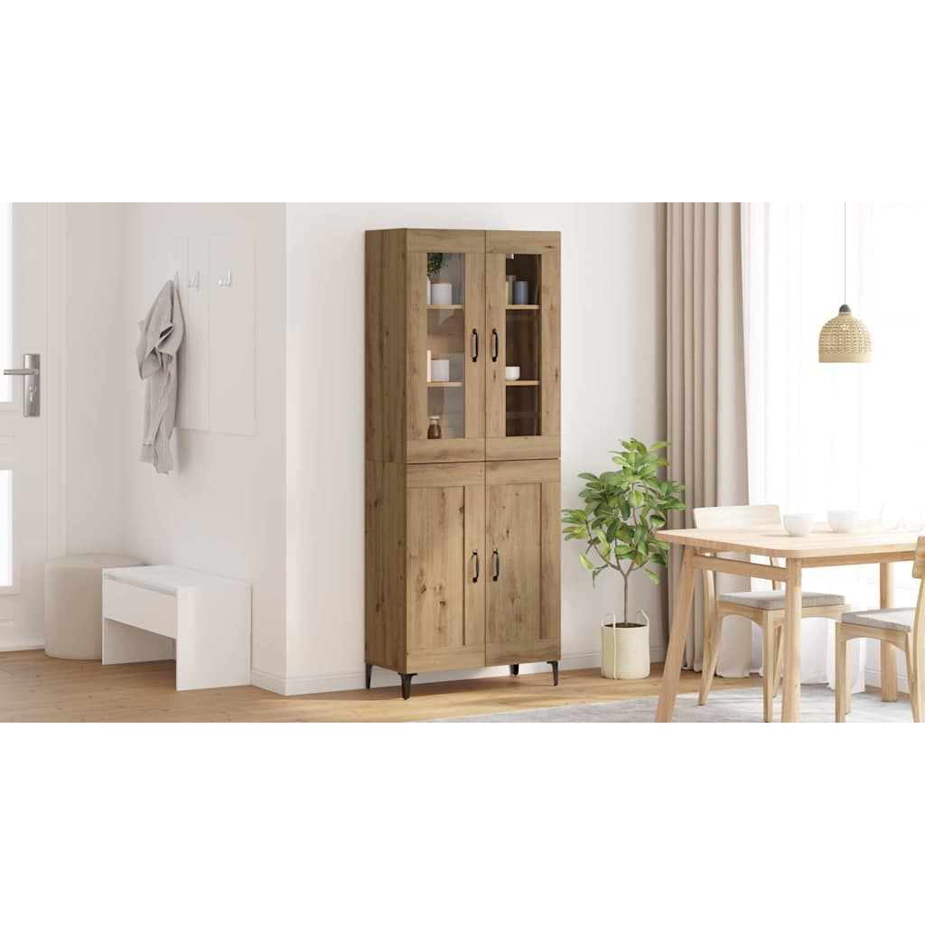 Highboard Artisan Egetræ 69,5 x 34 x 180 cm Konstrueret træ