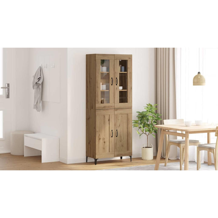 Highboard Artisan Egetræ 69,5 x 34 x 180 cm Konstrueret træ