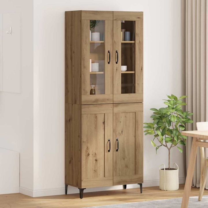 Highboard Artisan Egetræ 69,5 x 34 x 180 cm Konstrueret træ