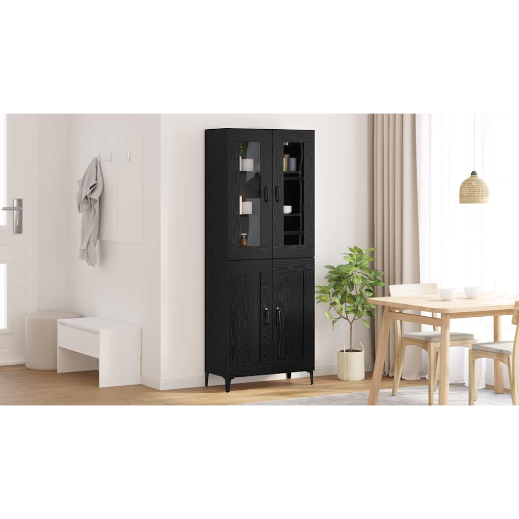 Highboard Sort eg 69,5 x 34 x 180 cm Konstrueret træ
