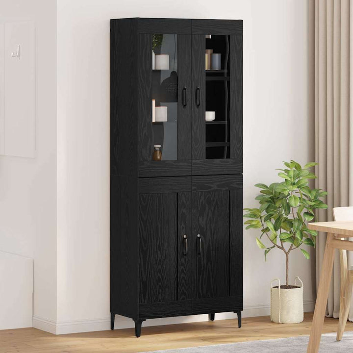 Highboard Sort eg 69,5 x 34 x 180 cm Konstrueret træ