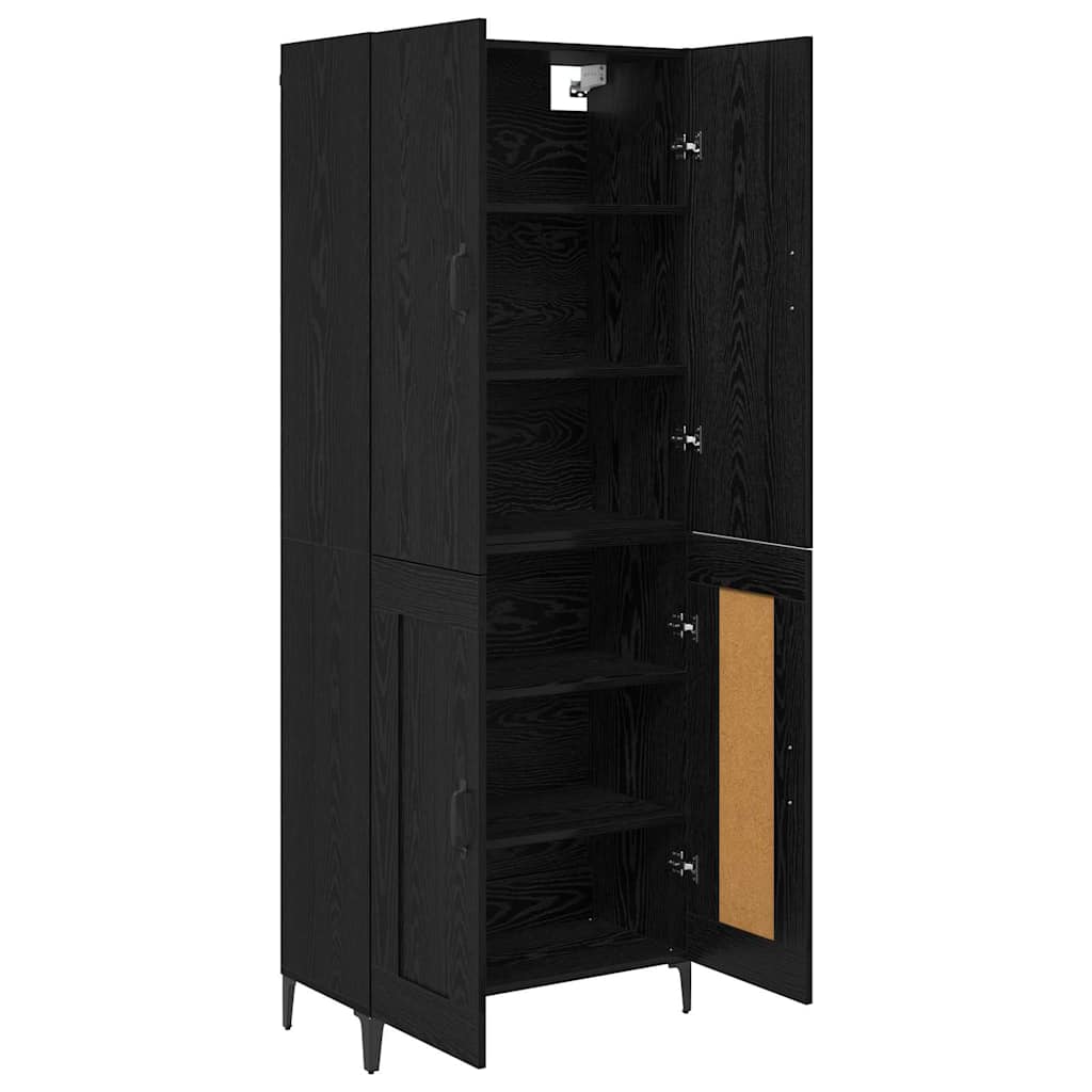 Highboard Sort eg 69,5 x 34 x 180 cm Konstrueret træ