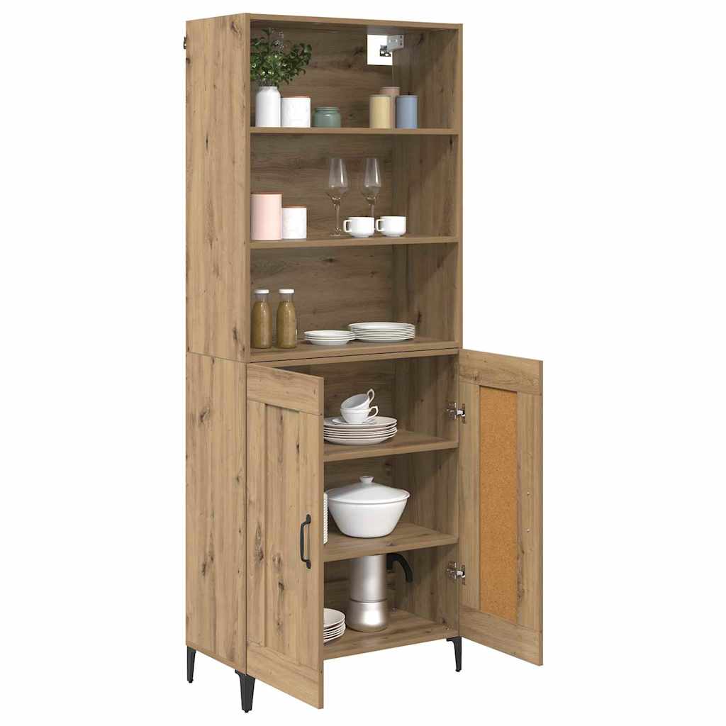 Highboard 2 stk. artisan eg 69,5 x 34 x 180 cm Konstrueret træ