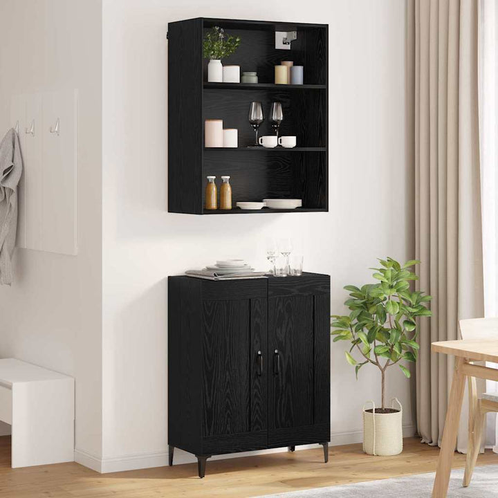 Highboard 2 stk. Sort eg 69,5 x 34 x 180 cm Konstrueret træ