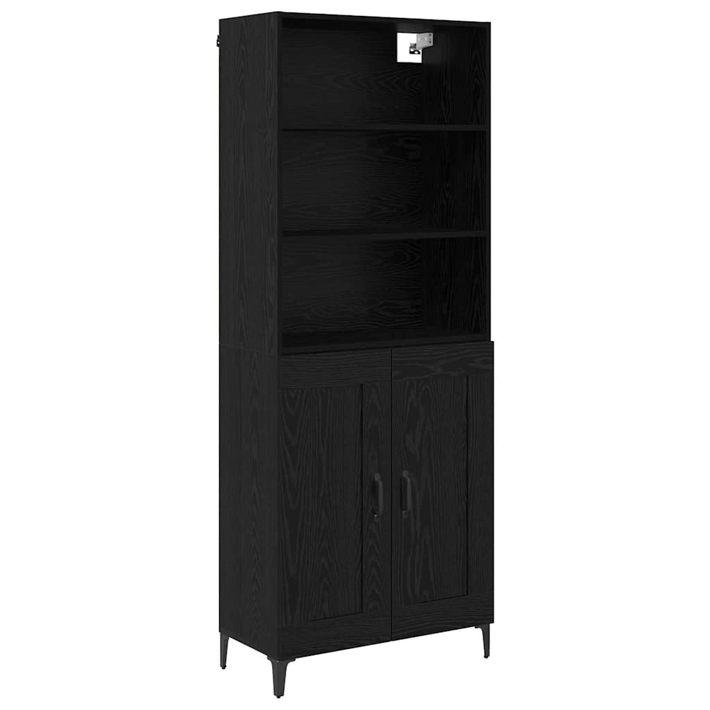 Highboard 2 stk. Sort eg 69,5 x 34 x 180 cm Konstrueret træ