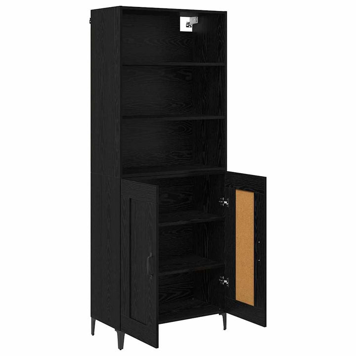 Highboard 2 stk. Sort eg 69,5 x 34 x 180 cm Konstrueret træ