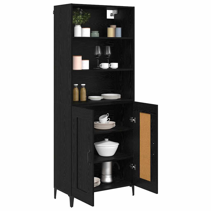 Highboard 2 stk. Sort eg 69,5 x 34 x 180 cm Konstrueret træ