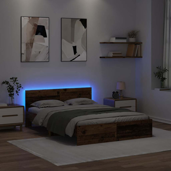 Sengestel Gammelt træ 120 x 190 cm Konstrueret træ