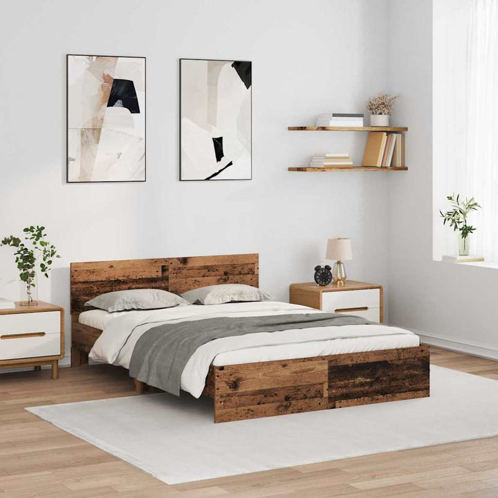 Sengestel Gammelt træ 120 x 190 cm Konstrueret træ
