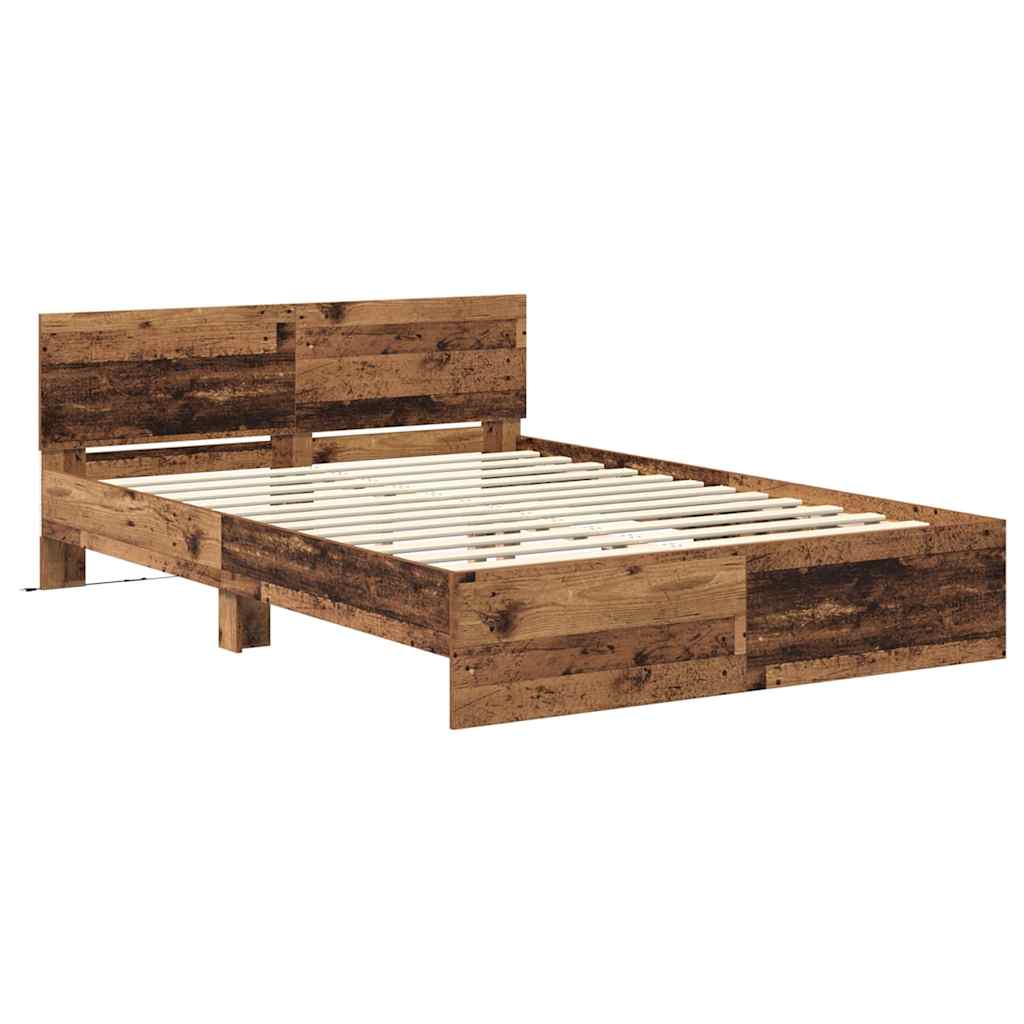 Sengestel Gammelt træ 120 x 190 cm Konstrueret træ