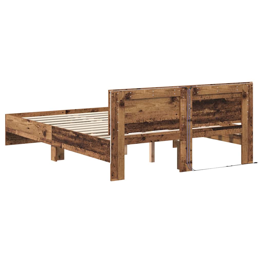 Sengestel Gammelt træ 120 x 190 cm Konstrueret træ