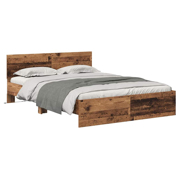 Sengestel Gammelt træ 120 x 190 cm Konstrueret træ