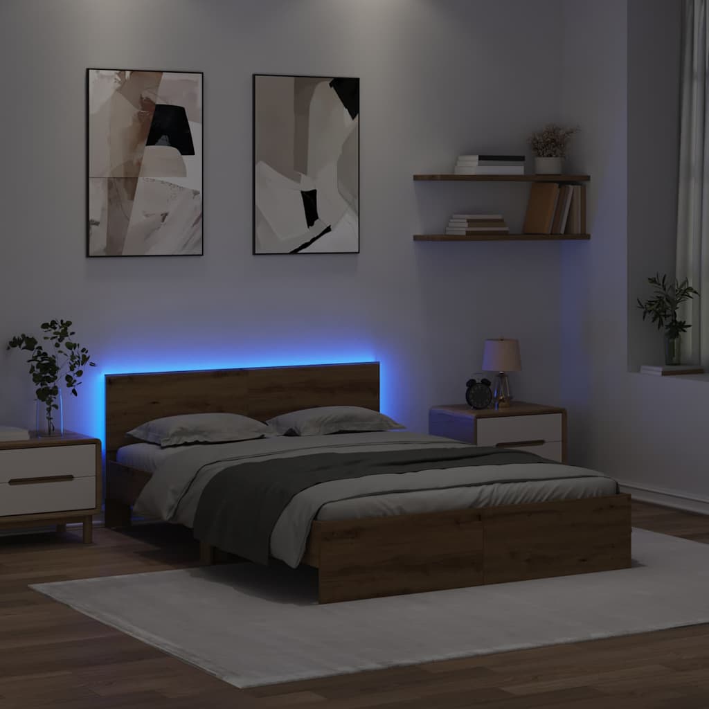 Sengestel Artisan Egetræ 120 x 190 cm Konstrueret træ