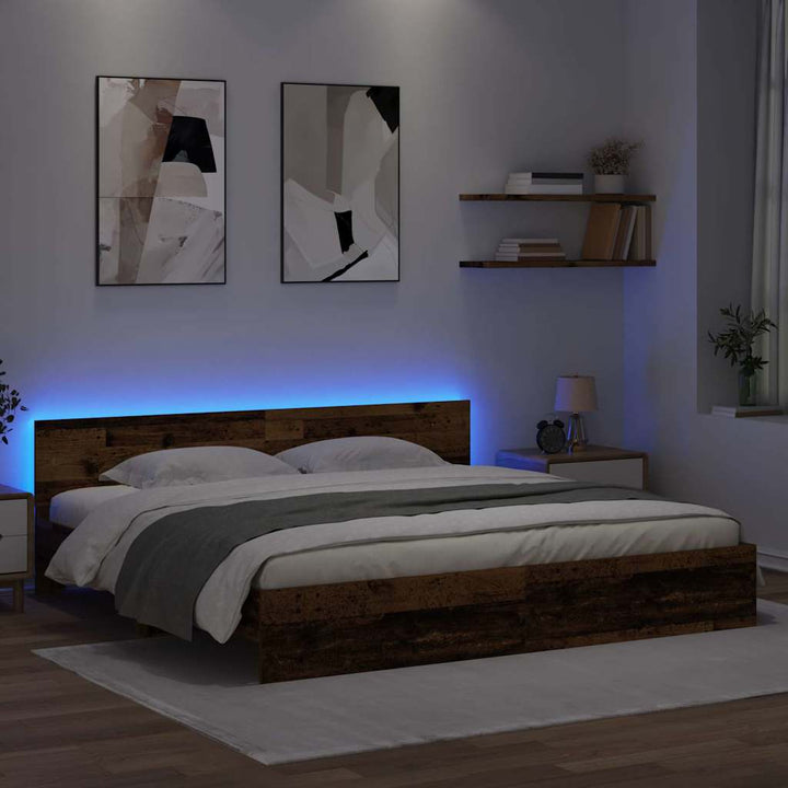 Sengestel Gammelt træ 180 x 200 cm Konstrueret træ