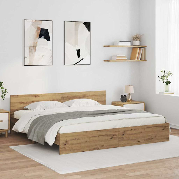 Sengestel Artisan Egetræ 180 x 200 cm Konstrueret træ