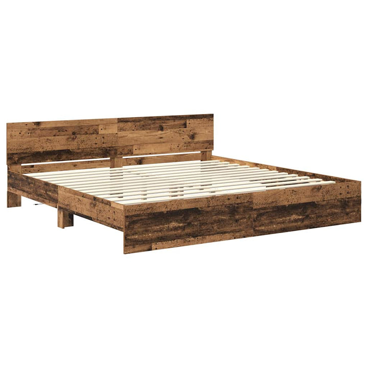 Sengestel Gammelt træ 200 x 200 cm Konstrueret træ