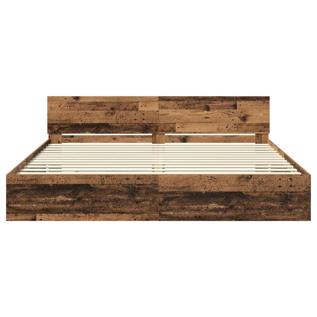 Sengestel Gammelt træ 200 x 200 cm Konstrueret træ