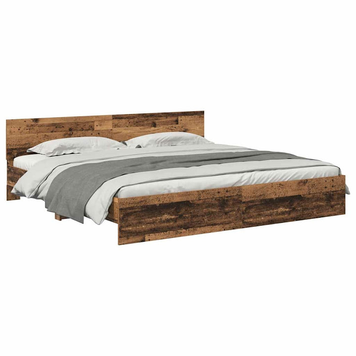 Sengestel Gammelt træ 200 x 200 cm Konstrueret træ