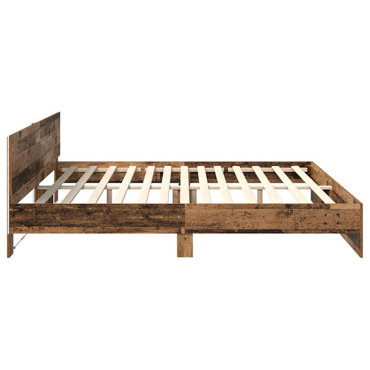 Sengestel Gammelt træ 200 x 200 cm Konstrueret træ