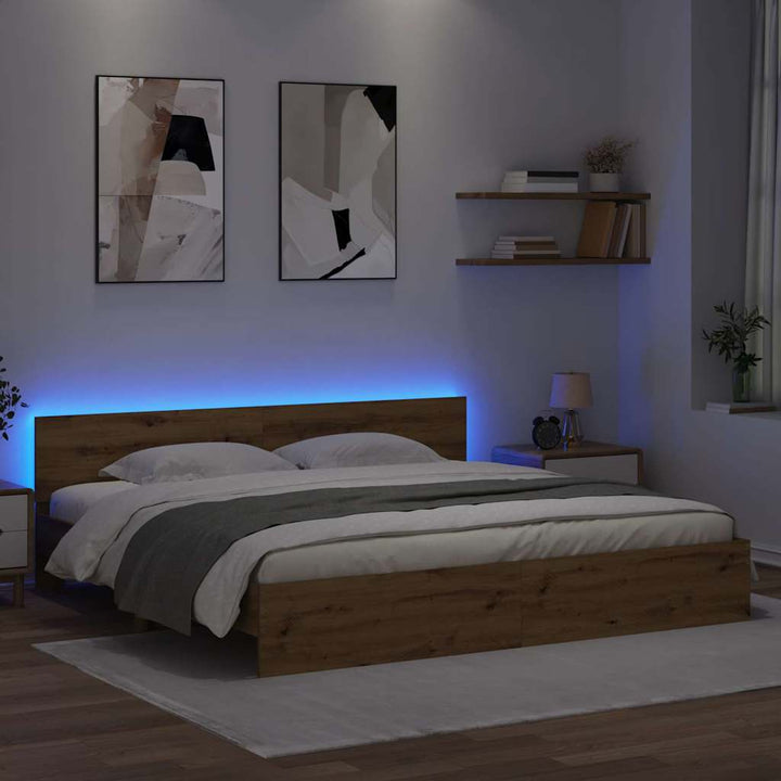 Sengestel Artisan Egetræ 200 x 200 cm Konstrueret træ