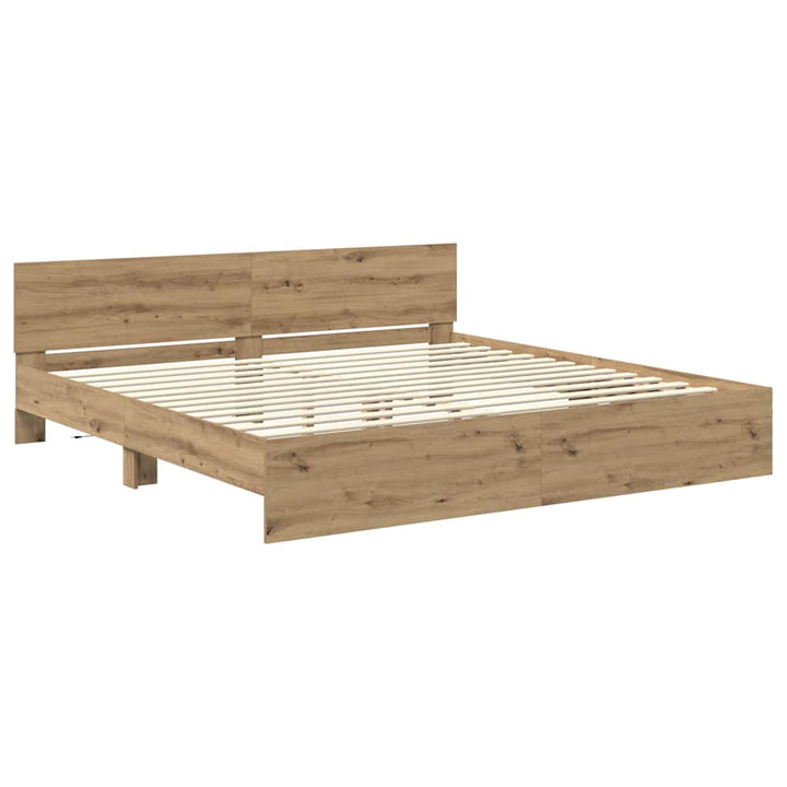 Sengestel Artisan Egetræ 200 x 200 cm Konstrueret træ