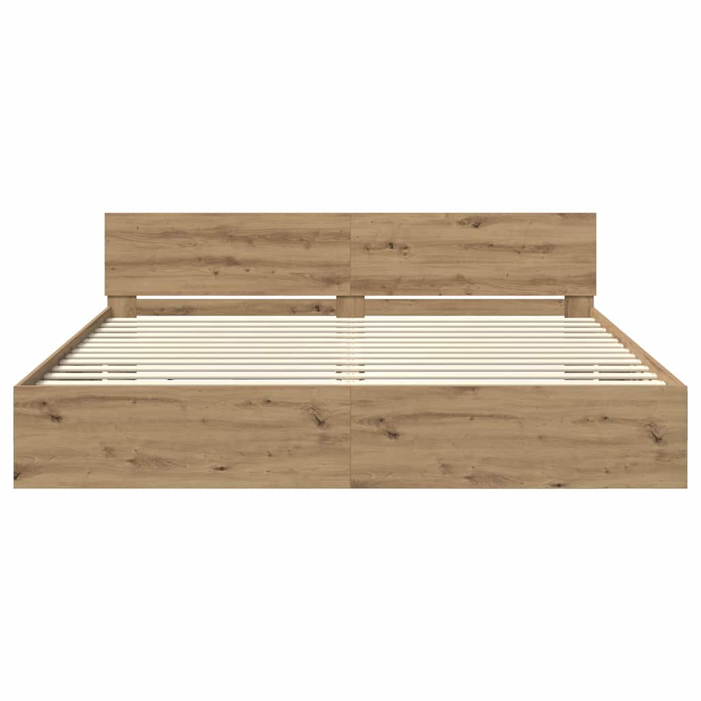Sengestel Artisan Egetræ 200 x 200 cm Konstrueret træ