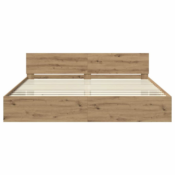Sengestel Artisan Egetræ 200 x 200 cm Konstrueret træ